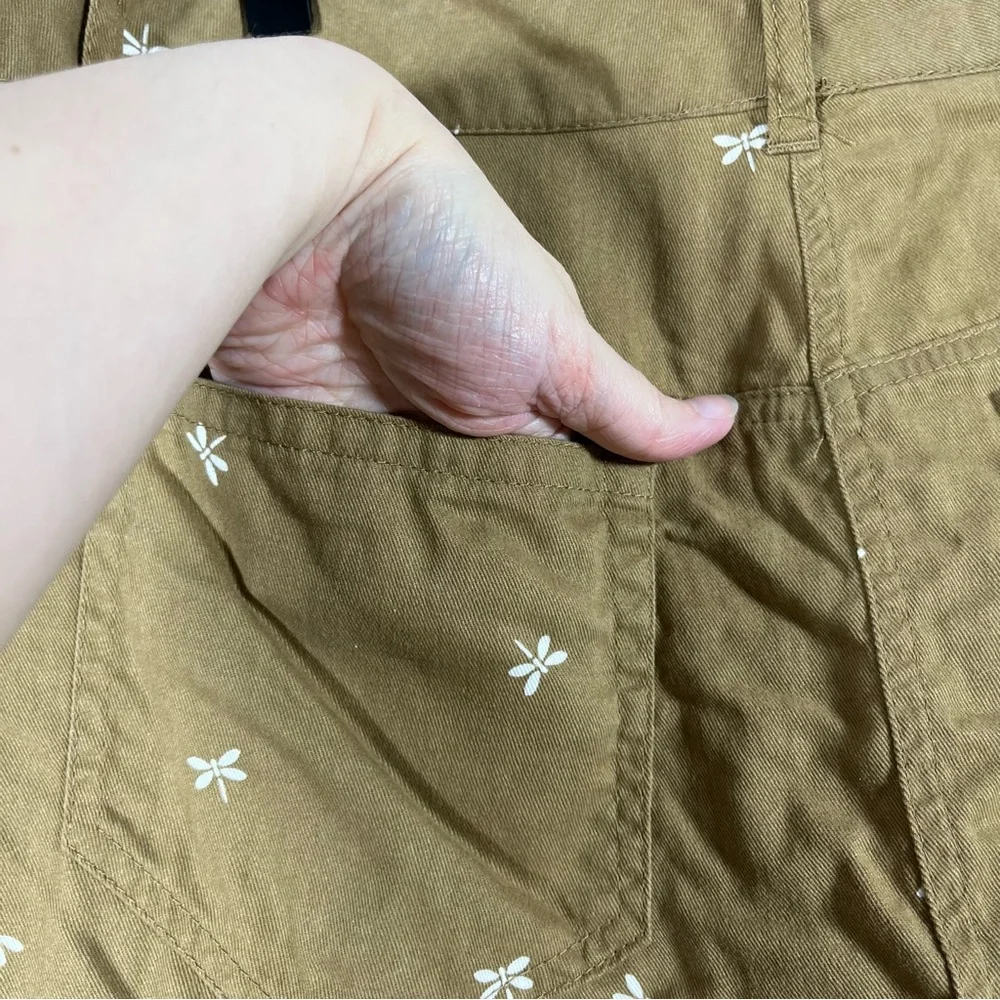 Woman Within Tan Skort with Dragonfly Pattern Women’s Plus Size 18W